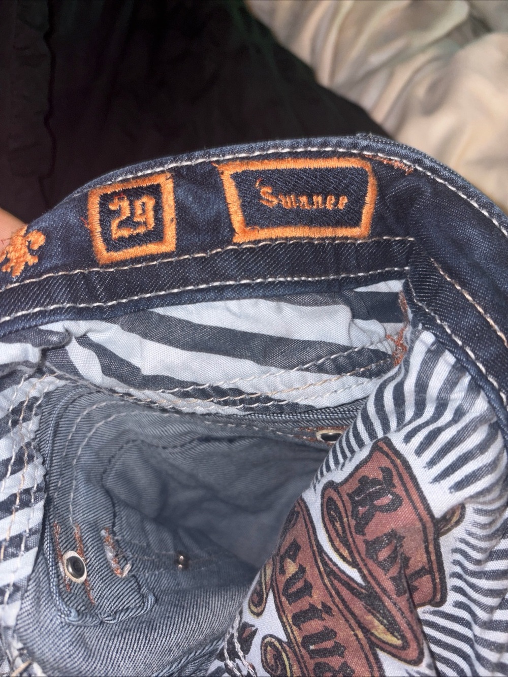 Rock Revival Women’s Indigo Jeans with Orange Accents